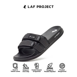 Sandal Pria Slide Slip on Sendal Selop Ringan Anti Licin Gorka Abu LAF Project