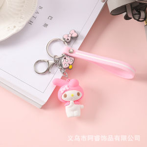 SP Fashion Life Sanrio Keychain Kuromi Cinnamoroll Exquisite Anime Keyring for Girls Bag Anime Gifts 钥匙圈 锁匙圈 三丽鸥钥匙圈 可爱钥匙圈 玉桂狗钥匙圈 库洛米钥匙扣 精致可爱女包包钥匙圈挂饰