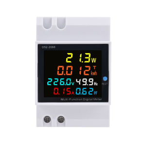 6IN1 Din rail AC monitor 110V 220V 100A Voltage Current Power Factor Active KWH Electric energy Frequency meter VOLT AMP