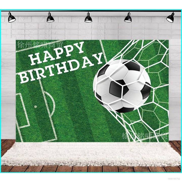 football soccer field Birthday theme backdrop banner party decoration