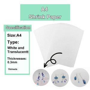NEXTYOO 1Pcs Trắng trong suốt Tấm nhựa co Làm thủ công 29x20cm Phim co Bền bỉ Có thể in Giấy nghệ thuật co rút cho máy in phun
