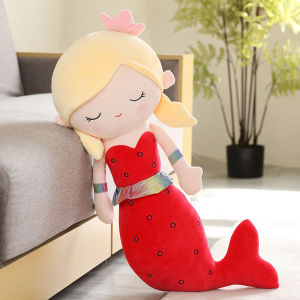FCCute Mermaid Princess Plush Toy Doll Cartoon Pillow For Girls Stuff Toy Pillow Little Mermaid Doll Sofa Pillow Girlfriend Birthday Gifts Baby Stuffed Toys