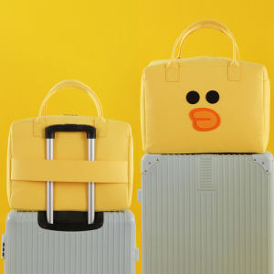 Cute Large Capacity Felt Travel Tote Bag Luggage Storage Bag Shopping Mother-Baby Bag Heavy Bearing Handbag