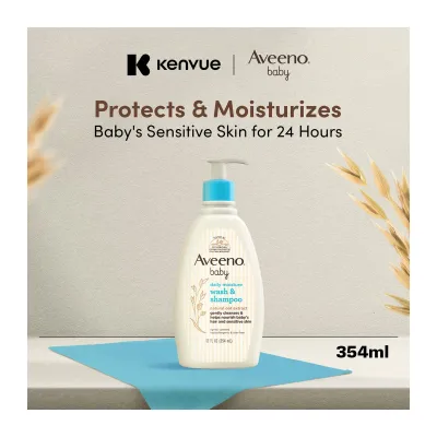 Aveeno Baby Daily Moisturizing Wash And Shampoo 354ML