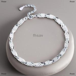 [COD] fhsav 925 Sterling Fashion Multiple Styles Bracelet Chain For Women Fashion Wedding Party Beautiful Jewelry Gift