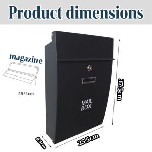 【Ready Stock】Metal Mail Box mailbox Letter Post Letter Box with Keys Lock Waterproof letterbox 墙式邮箱