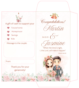 Money Envelope for Wedding / Birthday - Personalize & Customized Details for any occassions