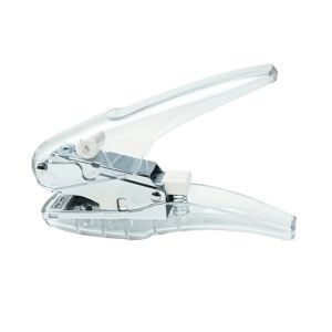 FOUNDTWO Mini di động Máy đóng bìa trong suốt Acrylic trong suốt Bền bỉ Máy đóng bìa giấy mini Thiết kế tối giản Phong cách Hàn Quốc Máy đóng bấm tiêu chuẩn Vật tư văn phòng