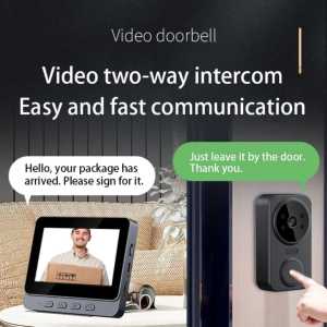 Doorbell CCTV Layar V2 Premium / Bell CCTV Kamera Layar Besar V2 / Bell CCTV Layar High Quality