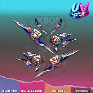 BEAT FI V3 UV TRANSPARENT DECALS (2026 NEW RCB 2.0 DESIGN) MotoKits By Inkboss Creations