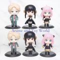 Spy X Family Anya Forger Loid Forger Yor Forge Set of 6 Anime Collectible Figure. 