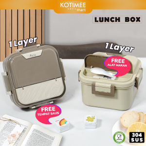 Kotak Makan Stainless Steel 304 Asta Lunch Box 2 Sekat