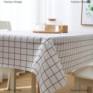 [COD] Fashion Change 137X90CM PEVA Waterproof Oilproof Tablecloth Table Cloth Plaid Pattern Table Cover For Party Outdoor Picnic Cloth