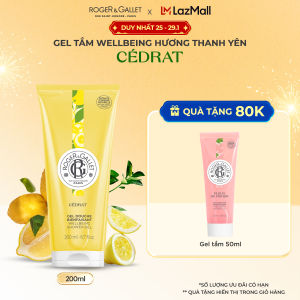 Sữa tắm dạng gel Wellbeing hương thanh yên Roger&Gallet Cédrat 200ml