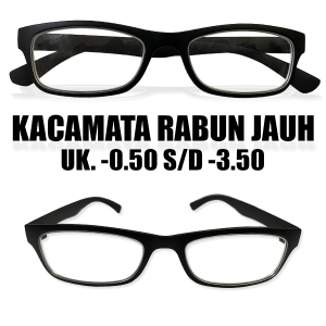 Kacamata Minus Miopi Rabun Jarak Jauh Square Retro Mika Ringan Awet Tersedia Ukuran -0.50 s/d -3.50 Untuk PRIA WANITA DEWASA YANG RABUN JAUH - MODEL HITAM TERBARU TERMURAH TERLARIS