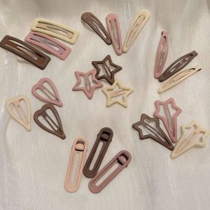 PTK52 3pc/set หยดน้ำหยด Star Love BB CLIP โลหะสำหรับตกแต่ง สี่เหลี่ยมสี่เหลี่ยม Y2k บาร์เร็ตต์ สง่างามเรียบหรู สไตล์เกาหลีแบบ สาวๆ