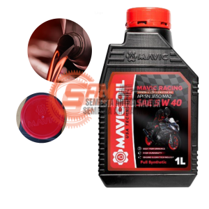 Oli Mavic Racing 1 Liter 5w40 Oil 4T Mesin Motor Sport Bebek 1000ml