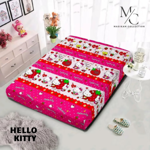 Sarung Kasur Busa Resleting Motif Karakter Bahan Polyester Size 70x200x10 - 200x200x20 Termurah