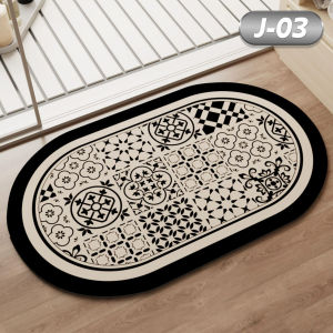 (Becklers) Keset Diatomite Bundar Kekinian / Keset Kamar Mandi Motif Lucu Baru Lembut 2025