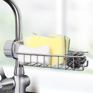 Kệ Inox 304 Gắn Vòi Nước Kệ Giỏ Đựng Để Đồ Rửa Chén