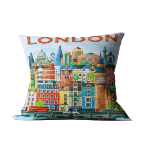 SARUNG BANTAL PRINTING  MOTIF LONDON -Desain Unik & Hiasan Sofa Elegan-