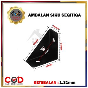 Siku Corner Segitiga Bracket Siku Segitiga Braket Sudut ukuran 65mm x 92mm (Isi 1 Pcs)