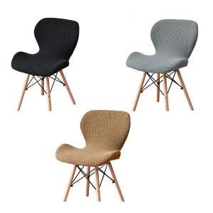 Curveds Stretch Chair Slipcovers Dining Chair Cover Butterfly Kitchen Hotel Polars Fleece Fabric Chair Cover Seat Cover