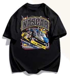 T-Shirt Kaos Vintage Mobil NASCAR Bahan 24s