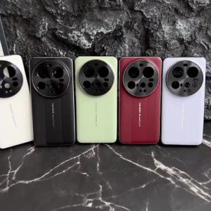 Suitable for Honor Magic7 Pro Magic 7 Pro Magic7 RSR Magic 6 Pro Magic6 Pro Magic6 Ultimate Magic6 RSR PU plain leather electroplated phone case non-stick fingerprint case cover luxury all-inclusive Shockproof Casing Cover