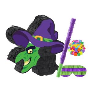 Handmade Halloween Witch Shape Piñatas Candy Hitting Activity Durable Paper Party Decoration For Children Event