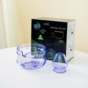 ANANAA Glass Matcha Bowl Bowknot Pink Japanese Tea Set Reusable Matcha Whisk Set Tea Lovers