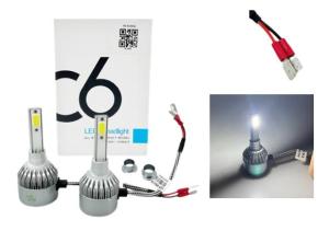 🔥2PCS C6 🔥MENTOL LAMPU DEPAN HEADLIGHT BULB HID BRIGHT COOL WHITE LIGHT BULB C6 H3