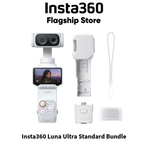 Insta360 Luna Ultra- Handheld Pocket 8K Gimbal Camera with Dual Lenses and Detachable Screen Display.