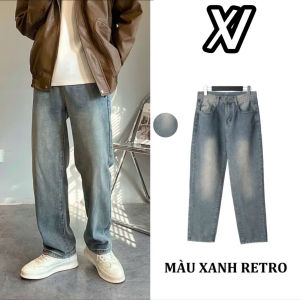 quần jean suông nam ống suông màu retro mới nhất