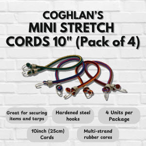 Coghlans Mini Stretch Cord 10" (Pack of 4)