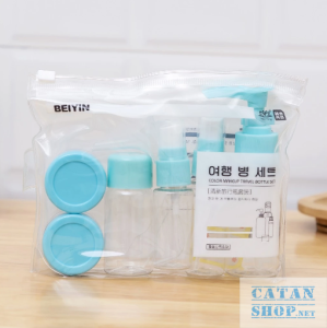 Túi Zip 7 Món Dụng Cụ Chiết Mỹ Phẩm Nhỏ Gọn Tiện Lợi Mang Theo Du Lịch Dùng Văn Phòng Set 7 Món Chiết Mỹ Phẩm