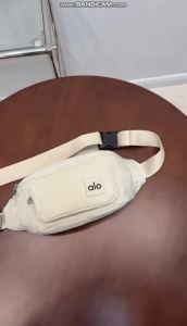 Water Resistant Fabric Fanny Pack Five Solid Color Front Zipper Pocket Label Logo Adjustable Wide Waist Strap Outdoor Travel Cross Shoulder Bag