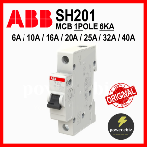 ABB SH201 6A 10A 16A 20A 25A 32A 40A 50A 63A 1P 6KA MCB (100% ORIGINAL)