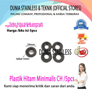 Platik Hitam Minimalis CH /5pcs karet baut