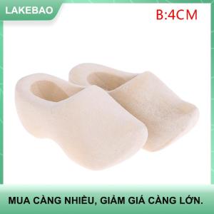 【LAKEBAO】 1 đôi giày gỗ thu nhỏ Nhà búp bê 1/12 Mô hình mô phỏng Phụ kiện tự làm