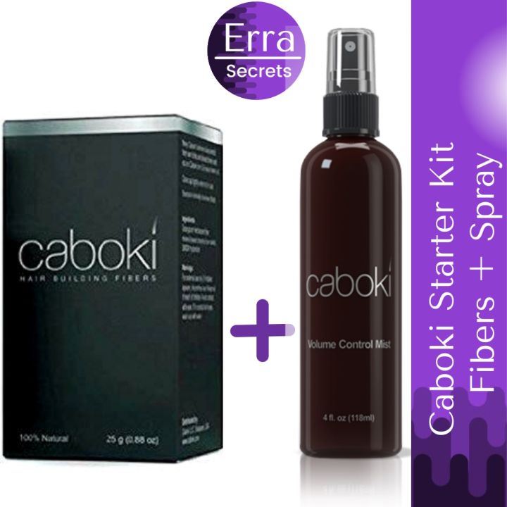 Caboki Hair Fiber & Fiberhold Hair Spray Pelebat Rambut Lazada