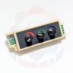 Controller Núm vặn RGB 9A điều khiển 3 kênh bằng núm vặn phối màu ánh sáng thực tế cho đèn led trang trí hồ cá thủy sinh