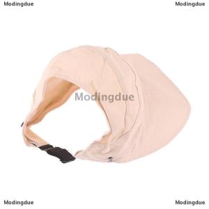 [COD] Modingdue Foldable Wide Brim Ponytail Sun Hat Adjustable Cap Summer Quick-dry Visor Fisherman Cap For Women Beach Hat