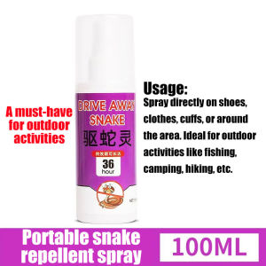 Snakes dare not approach！Maeve snake repellent spray 100ml Portable ubat halau ular Suitable for wild camping wild fishing jungle walking family yards etc. Safe plant-based formula Can be sprayed on body Can be sprayed on body