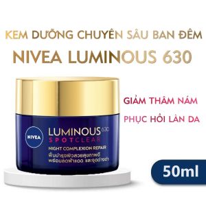 Kem Dưỡng Da Ban Đêm NIVEA LUMINOUS 50ml Mờ Đốm Nâu Ngăn Ngừa Thâm Nám NIVEA LUMINOUS 630 Spot Clear Night Complexion Repair Cream