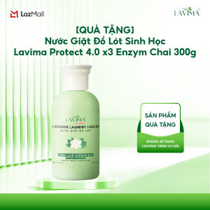 Nước Giặt Đồ Lót Sinh Học Lavima Protect 4.0 x3 Enzym Sinh Học Làm Sạch Vết Ố Kháng Khuẩn Kháng Nấm Candida Chai 300ml