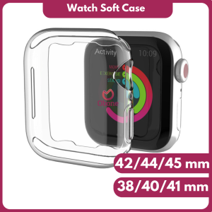 Soft Case untuk A watch Series 7 6 SE 5 4 3 2 1 42mm 44mm 45mm Clear Protector Watch Cover Bumper iWatch 38mm 40mm 41mm