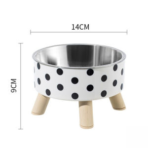 MAODEBEAR Elevated Pet Bowl Stainless Steel High Foot Pet Bowl for Food Water Neck Protection Cat Dog Feeder