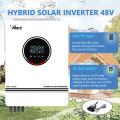 Hybrid Solar Inverter 10KW Hybrid Inverter 48V On Grid Off Grid Inverter with Dual AC Outputs and PV Inputs Can Work without Battery with WIFI Monitoring. 