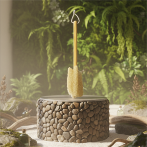 Cây Cọ Rửa Bình Sữa 4 Cánh - Xơ Mướp Tự Nhiên Ecolife - An Toàn Hiệu Quả - Bảo Vệ Môi Trường